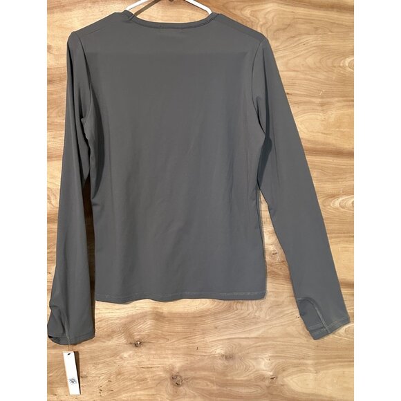 nwt Bloomingdales AQUA Women's Large Long Sleeve Athletic Top Pullover Exclusive - Picture 2 of 9